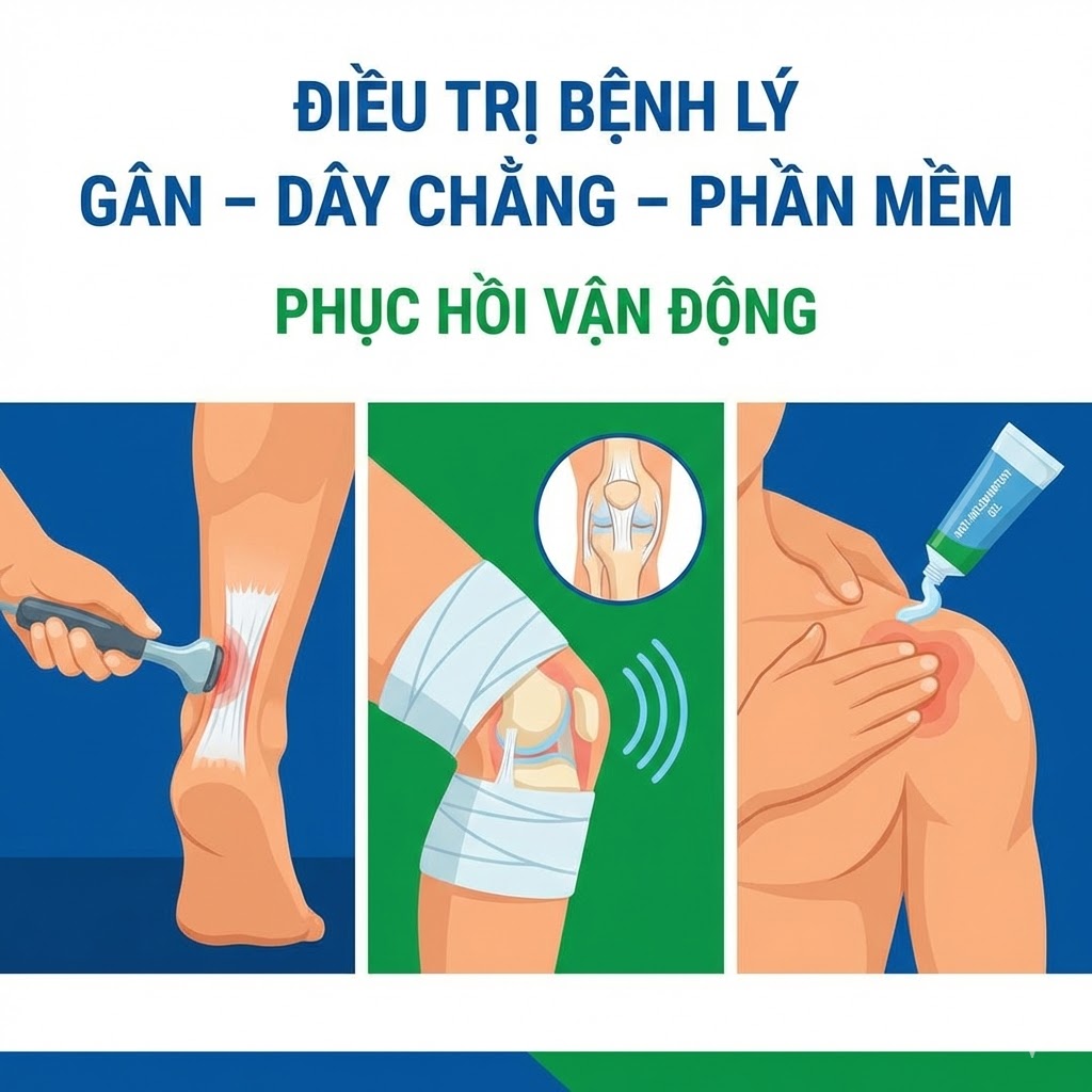 Điều trị bệnh lý gân – dây chằng – phần mềm